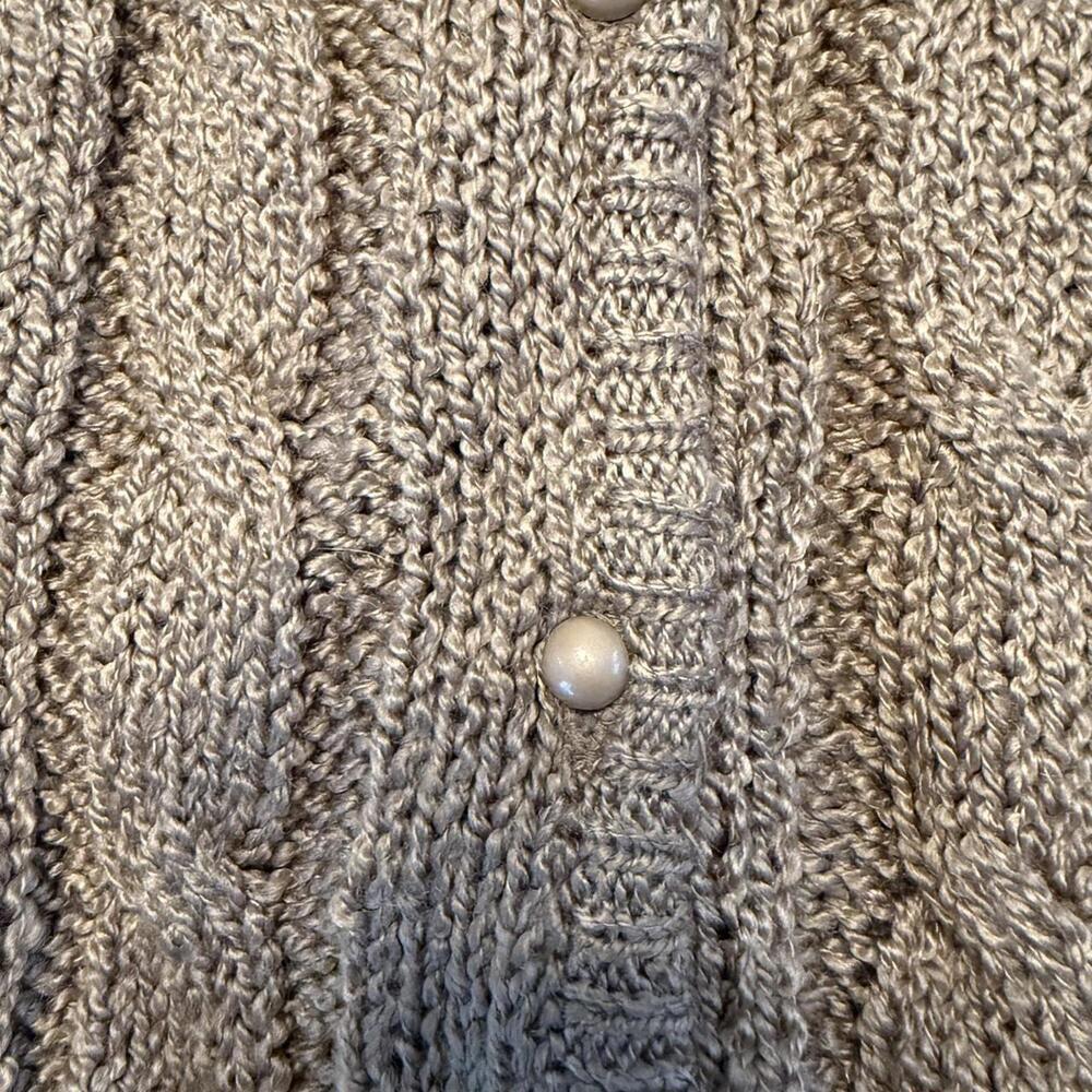 Vintage Sarah Bentley brown cable knit cardigan - Picture 4 of 7